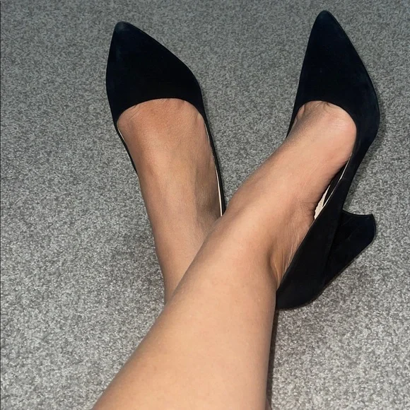 Nine West black suede block heels - Picture 5 of 7